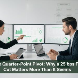 Finance leaders reviewing interest rate scenarios and cash-flow forecasts on laptops