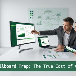 CFOs analyzing capital velocity and cost of friction in a modern finance office