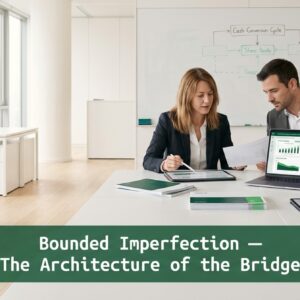 CFO team analyzing working capital stress and liquidity bridge strategy in modern office