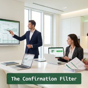 Executives reviewing financial data and capital allocation models in a modern minimalist office