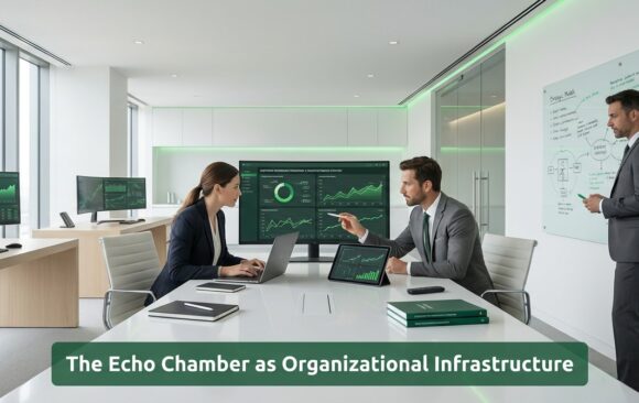 Executive leadership team reviewing financial data to identify governance blind spots and strategic risk