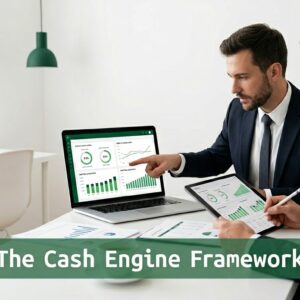 Executives reviewing financial data in a modern office representing capital structure and cash flow analysis
