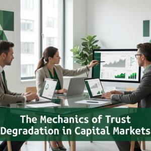 Finance professionals analyzing capital market data illustrating the trust erosion cycle and counterparty risk repricing