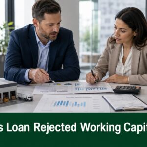 Business financing review meeting for working capital options after a bank loan rejection