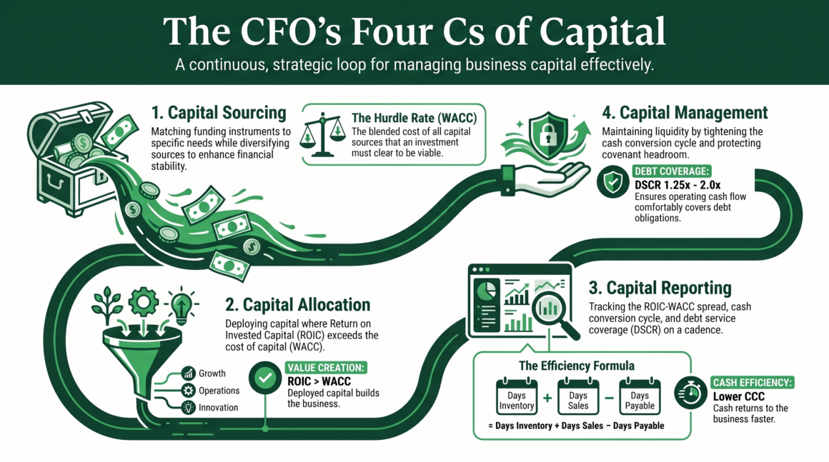 The CFO’s Four C’s of Capital: Sourcing, Allocation, Reporting, and Management