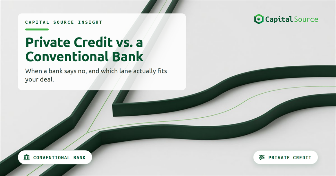 Private Credit vs. a Conventional Bank: When Each One Fits