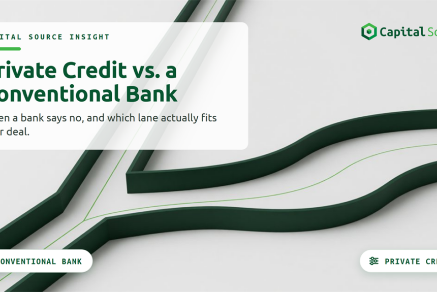Private Credit vs. a Conventional Bank: When Each One Fits
